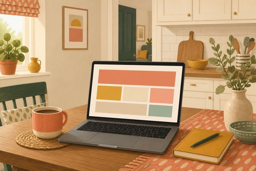 Illustration of a Corby kitchen workspace
