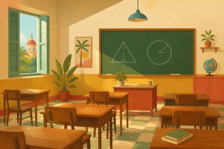 Illustration of a Cuba classroom